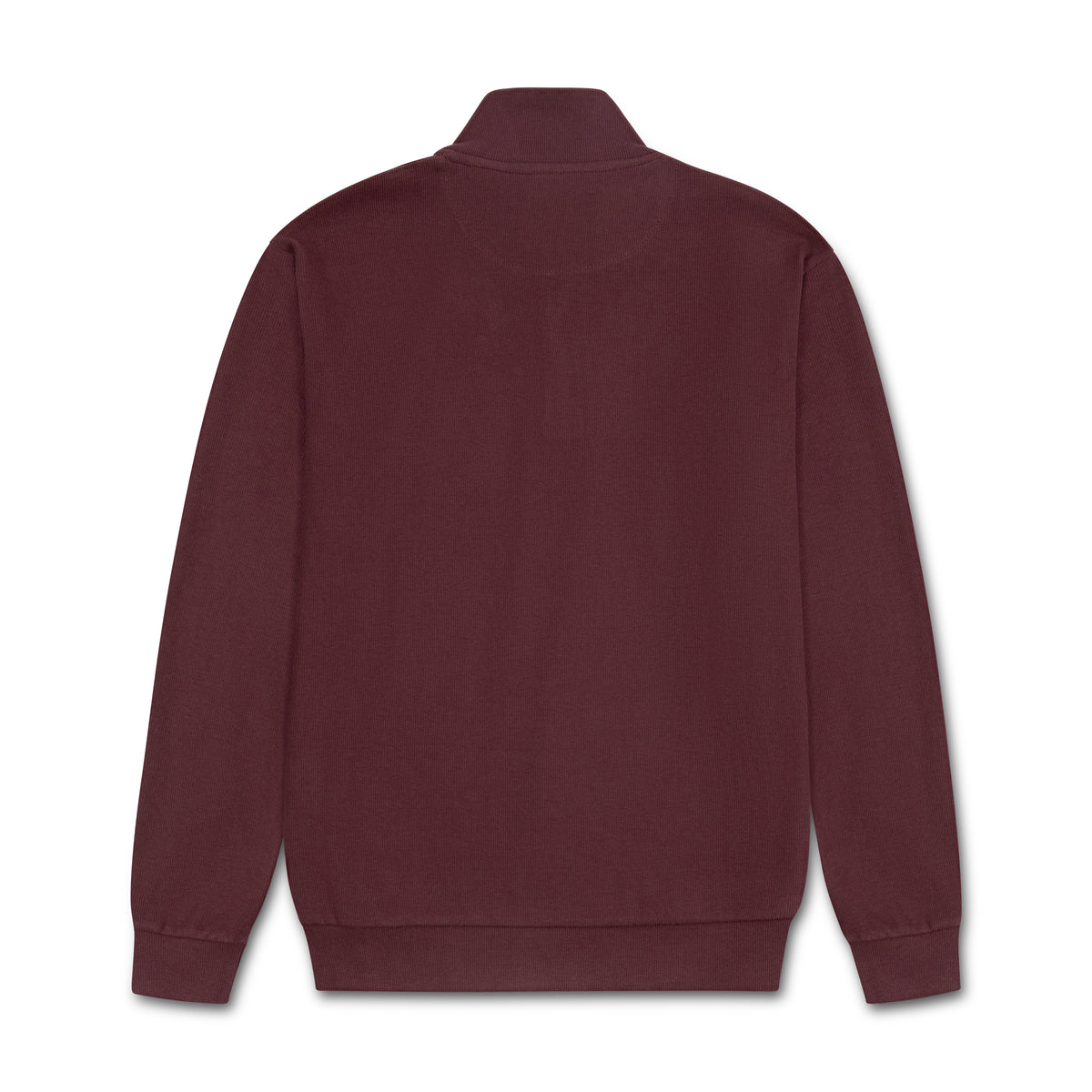 Quarter Zip Ribbed Sweatshirt Maroon RQZS-05