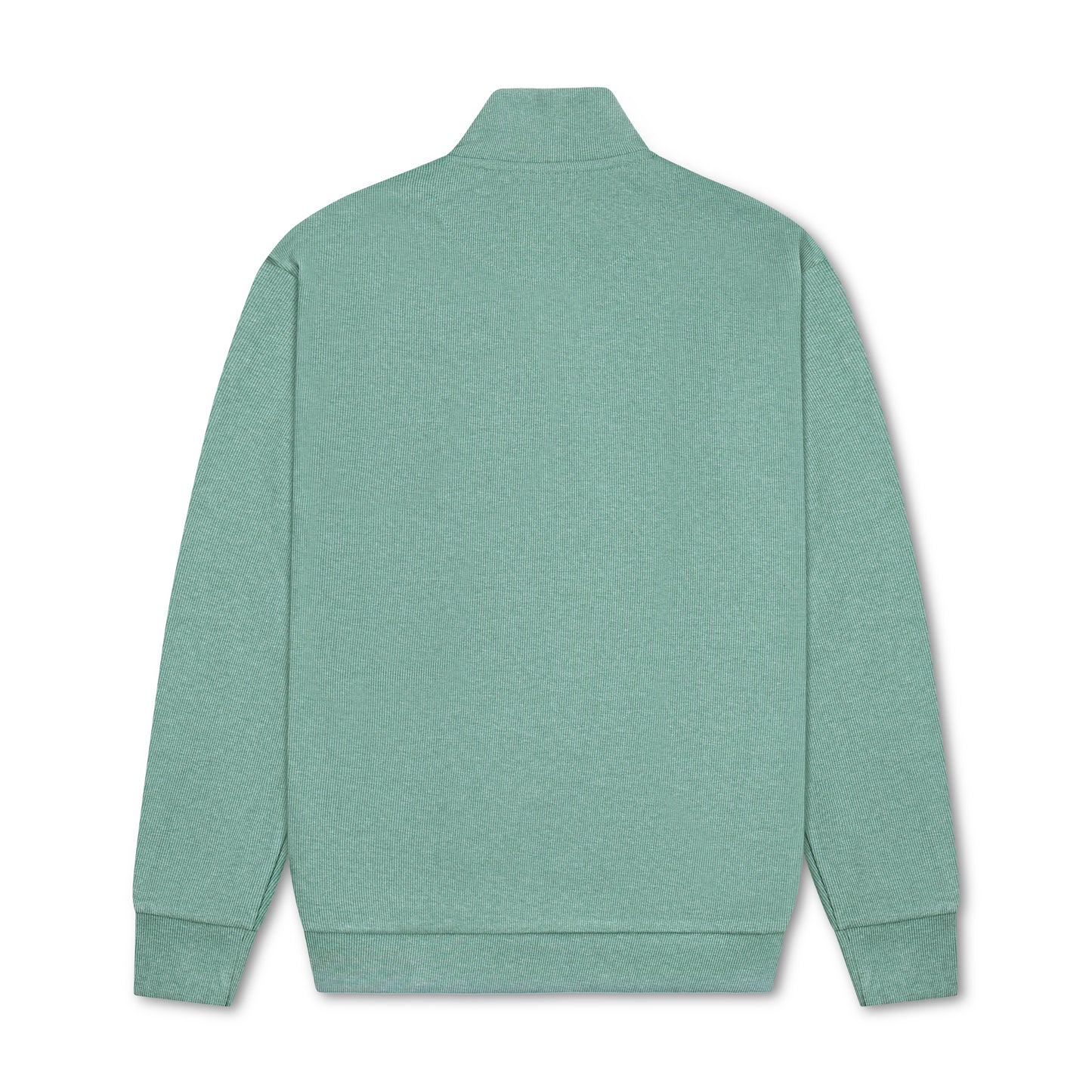 Quarter Zip Ribbed Sweatshirt Mint Green RQZS-07