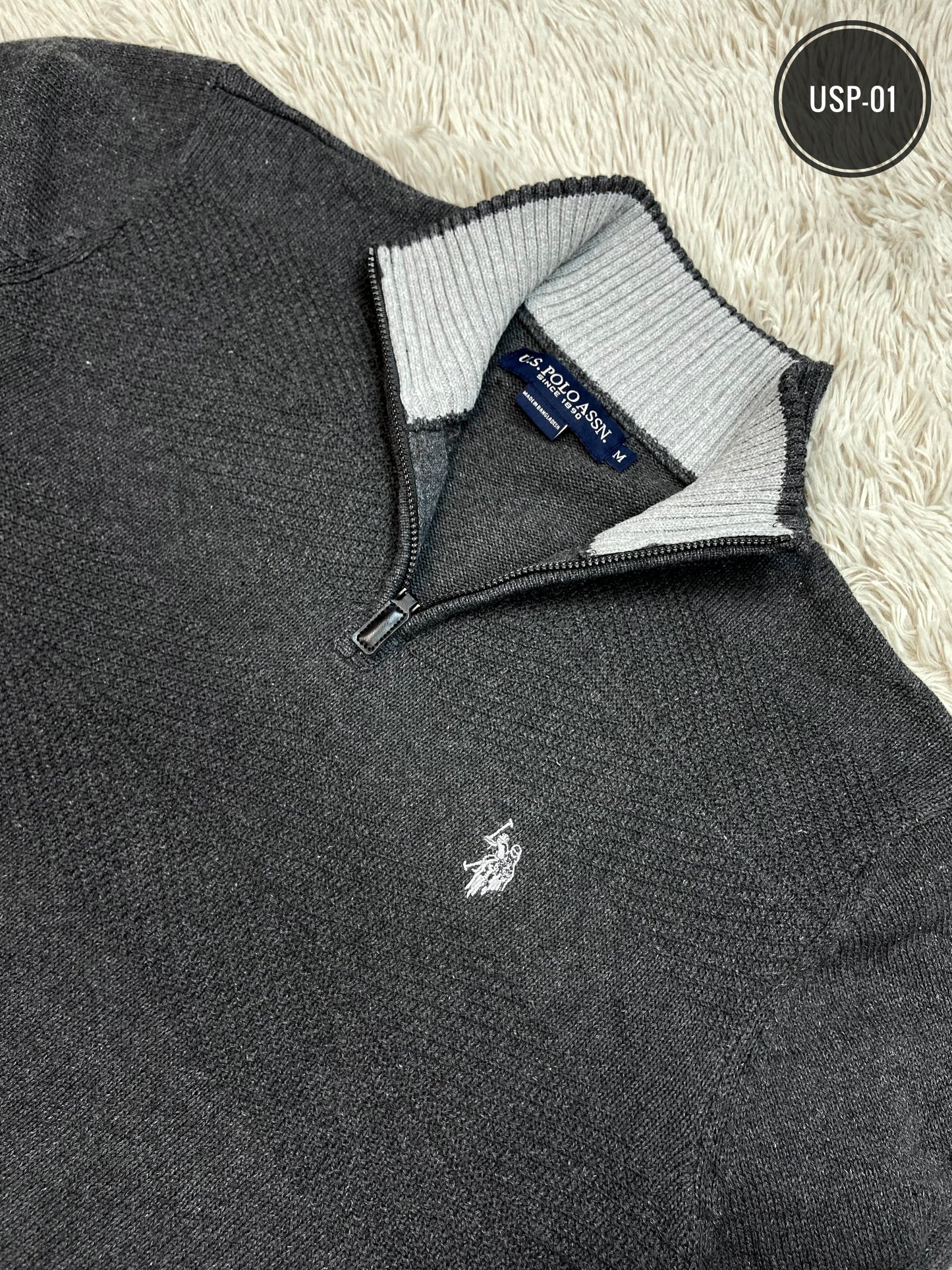 Quarter Zip Woolen Sweater USP-01.