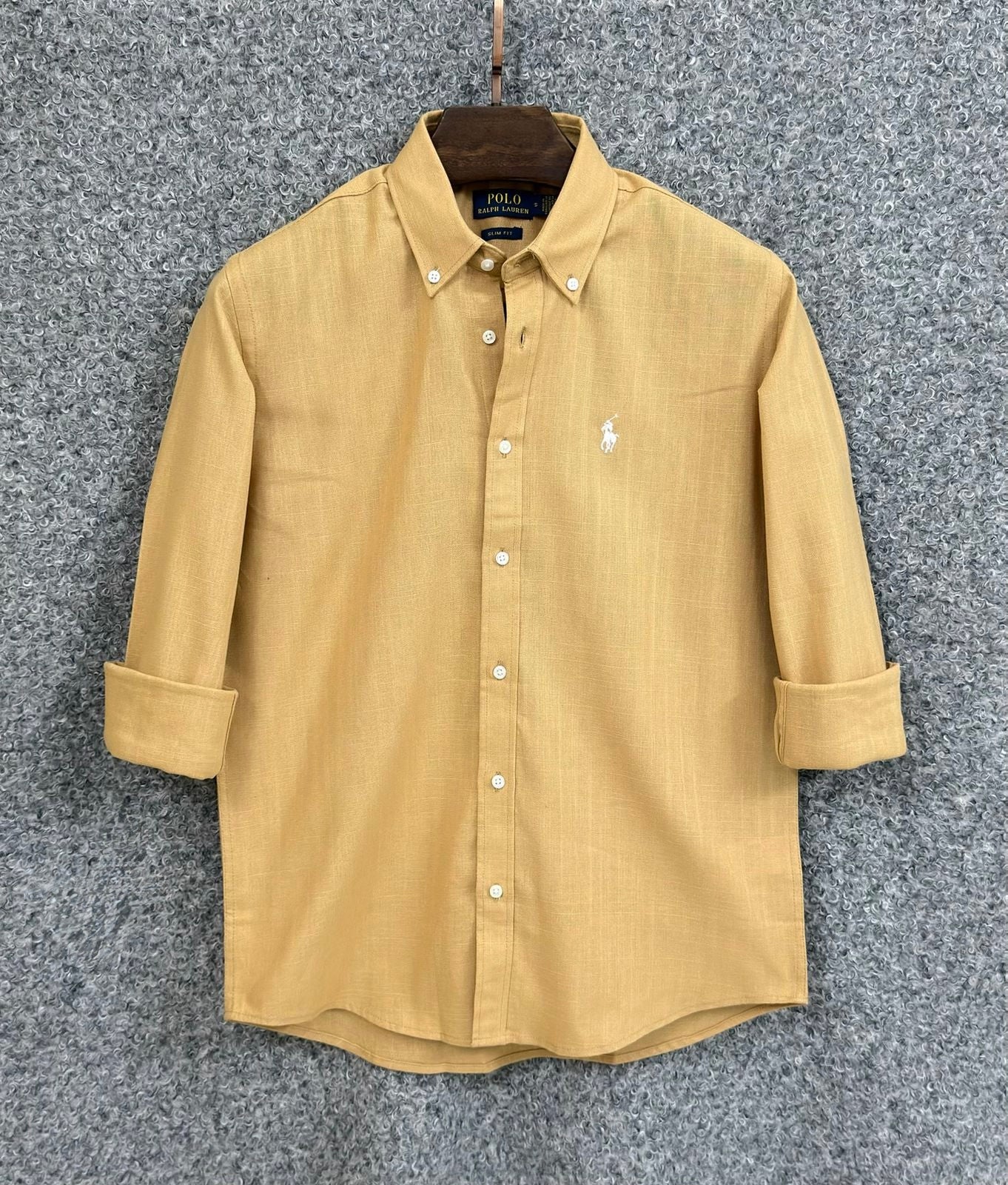 Linen Casual Shirt Mustard Yellow RLCS-68