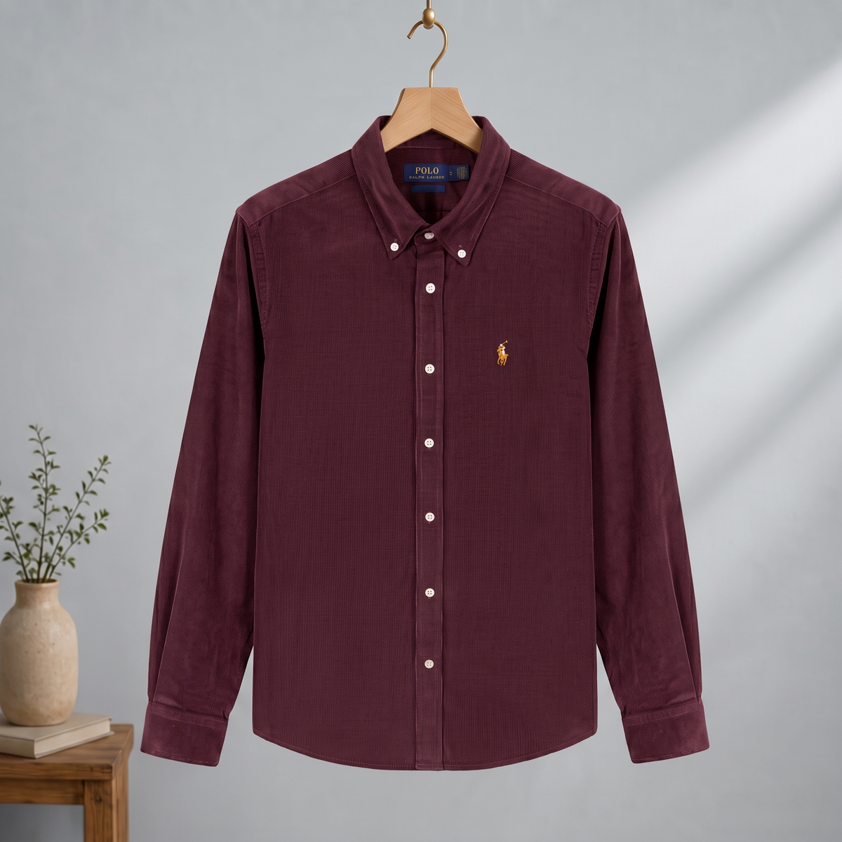 Burgundy Corduroy Shirt CS-38