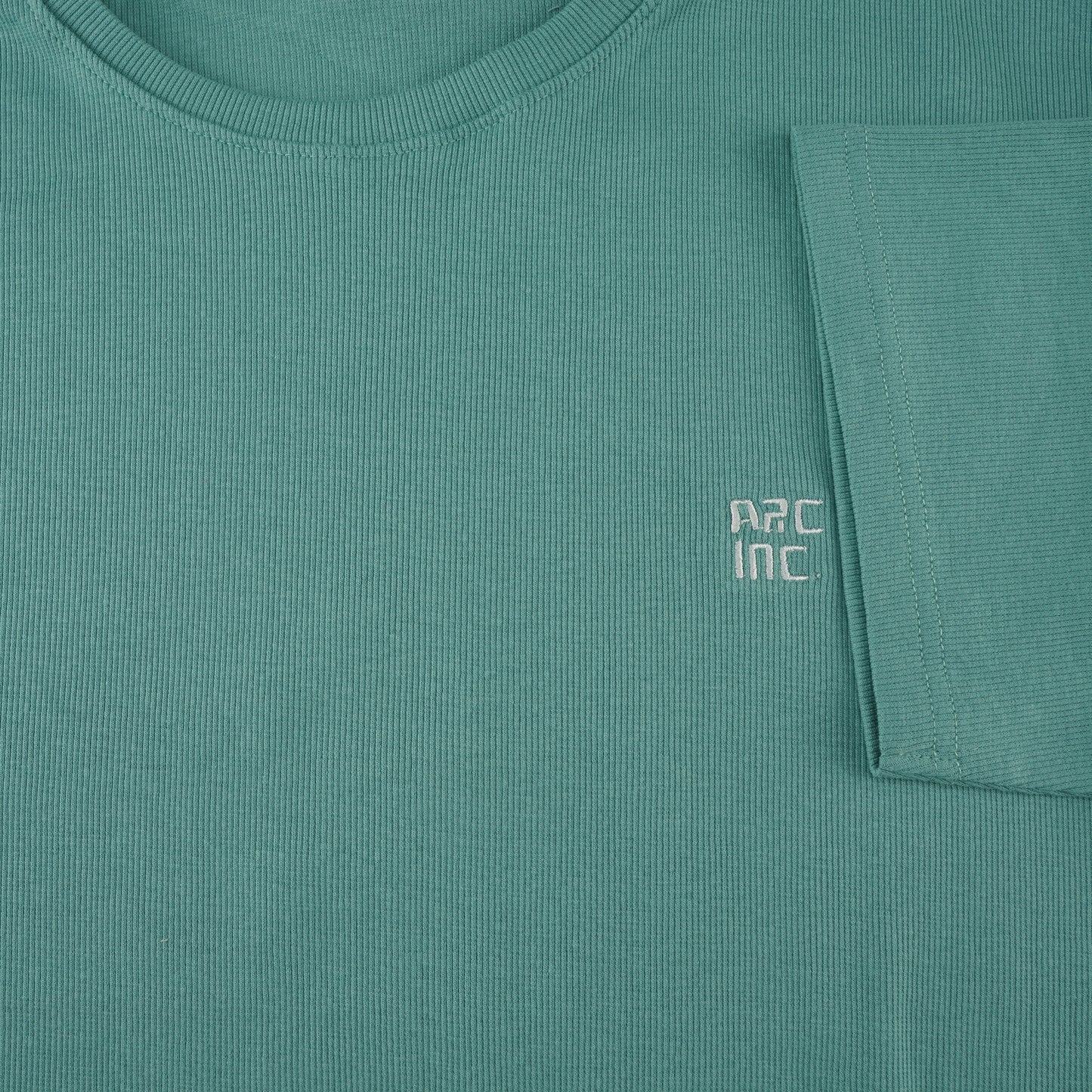 Knitted Ribbed T-Shirt Turquoise Green RTS-03