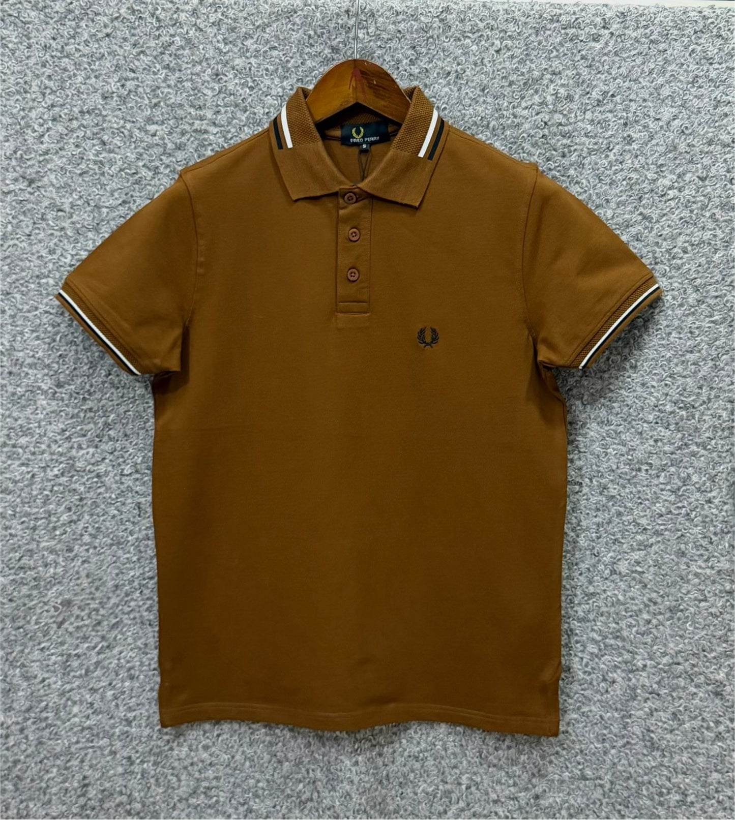 Contrast Polo T-Shirt Brown PTS-63