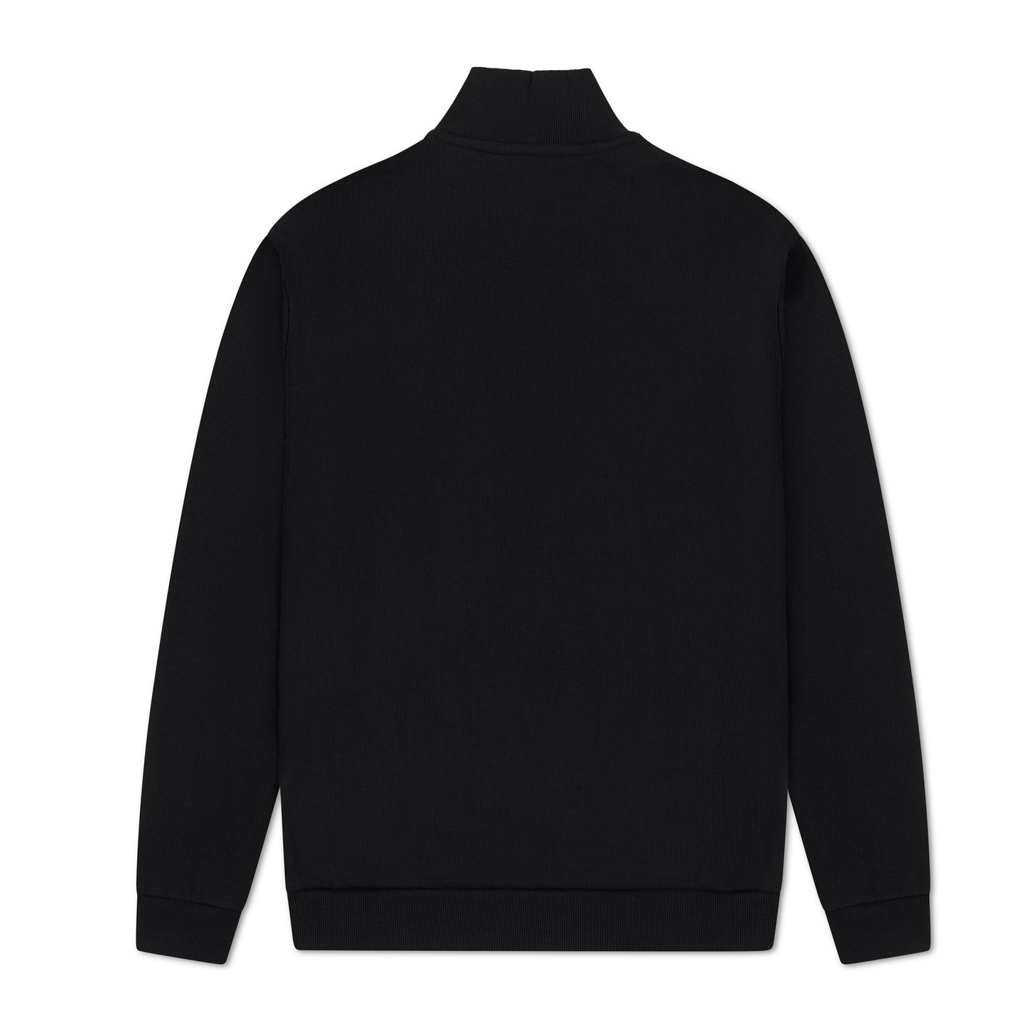 Quarter Zip Ribbed Sweatshirt Black RQZS-01