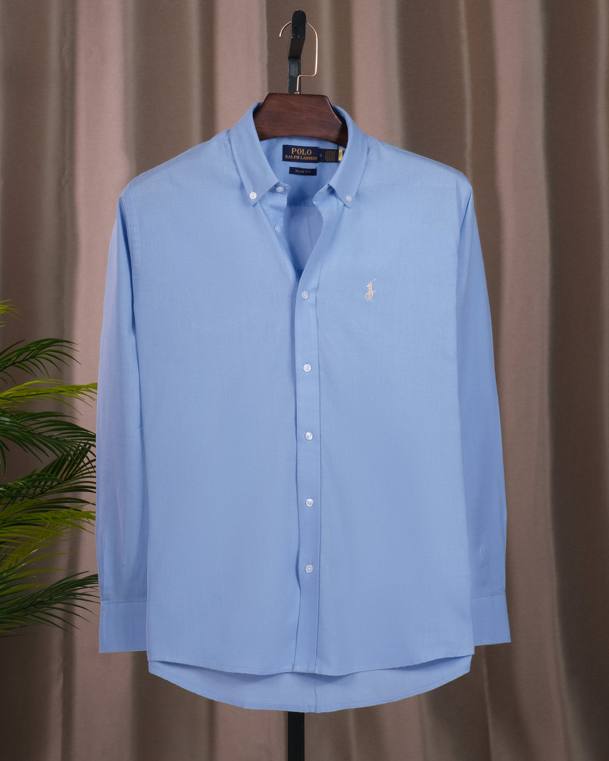 Solid Linen Shirt Light Blue RLCS-85