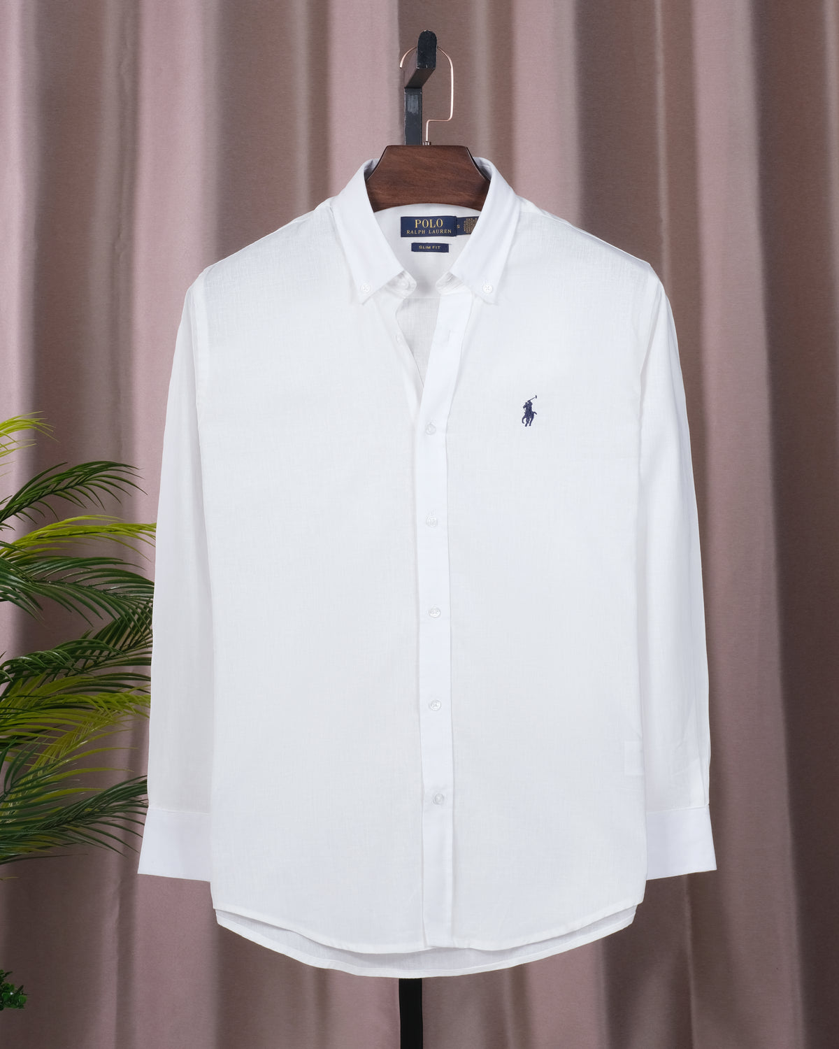Solid Linen Shirt White RLCS-87