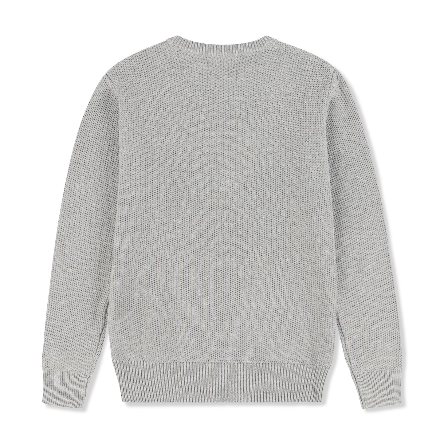 Round Neck Knit Woolen Cotton Sweater Ash RNS-11