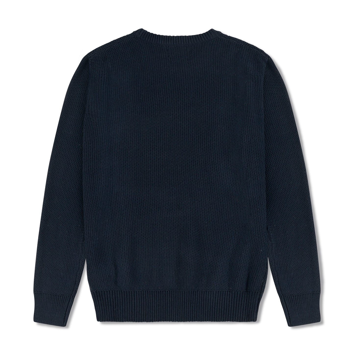 Round Neck Knit Woolen Cotton Sweater Ocean Navy RNS-14