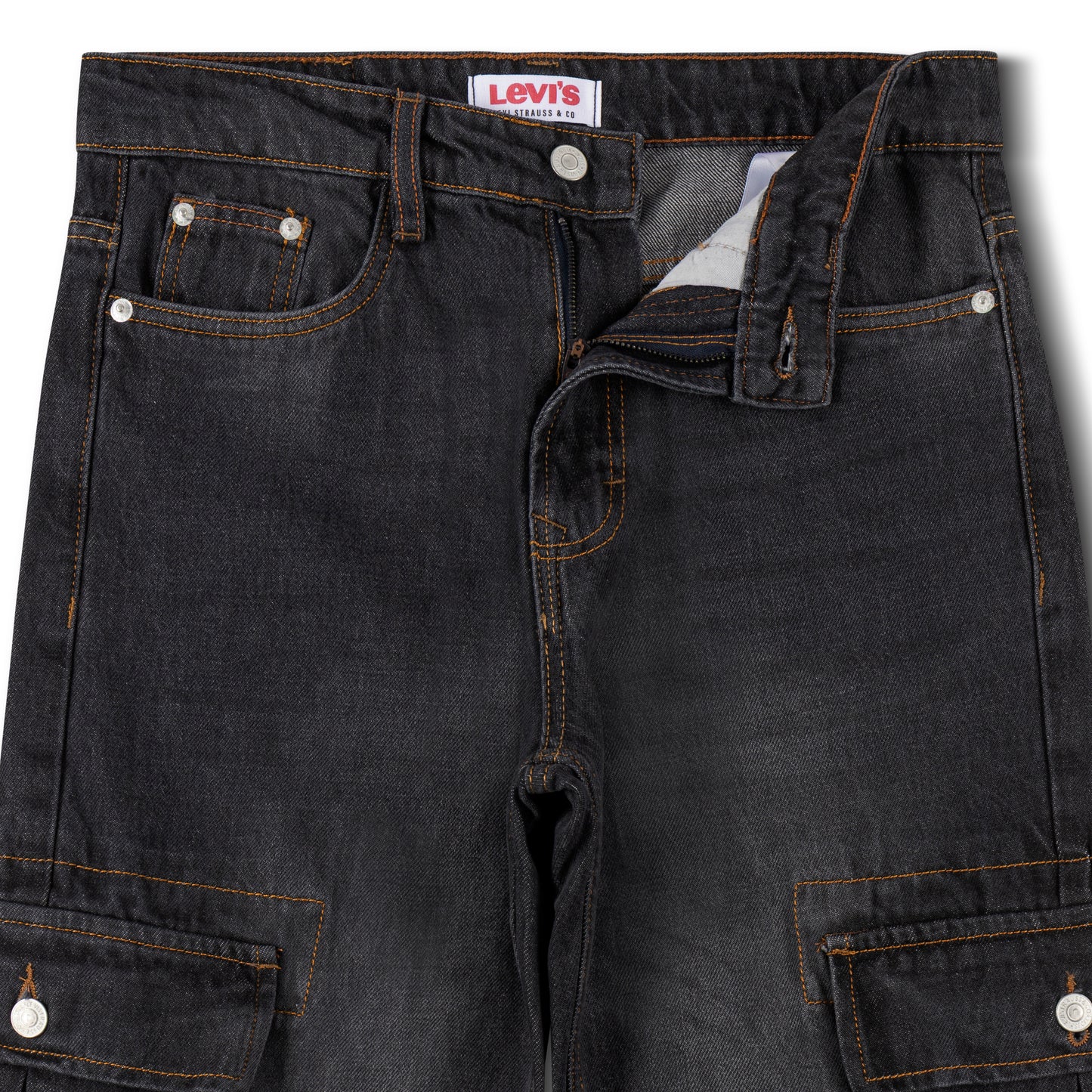 6 Pocket Cargo Baggy Fit Straight Cut Denim Pant CP-12
