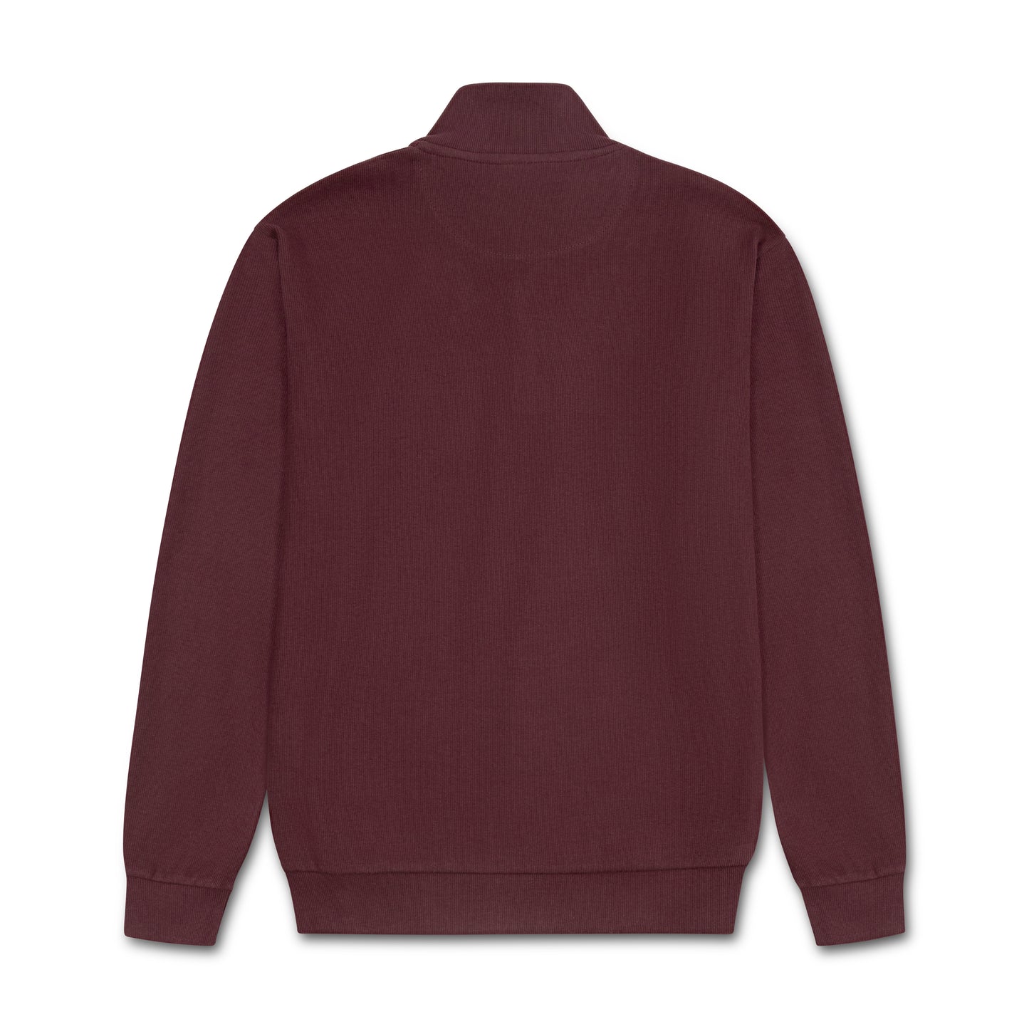 Quarter Zip Ribbed Sweatshirt Maroon RQZS-05