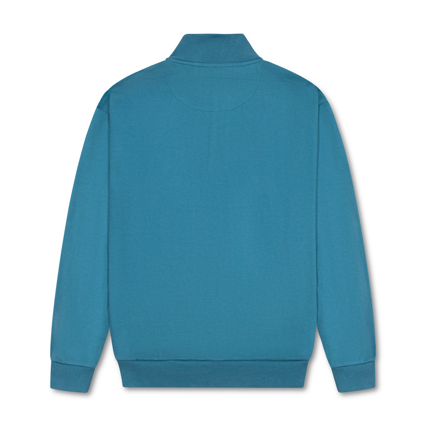 Quarter Zip Ribbed Sweatshirt Electric Blue RQZS-09