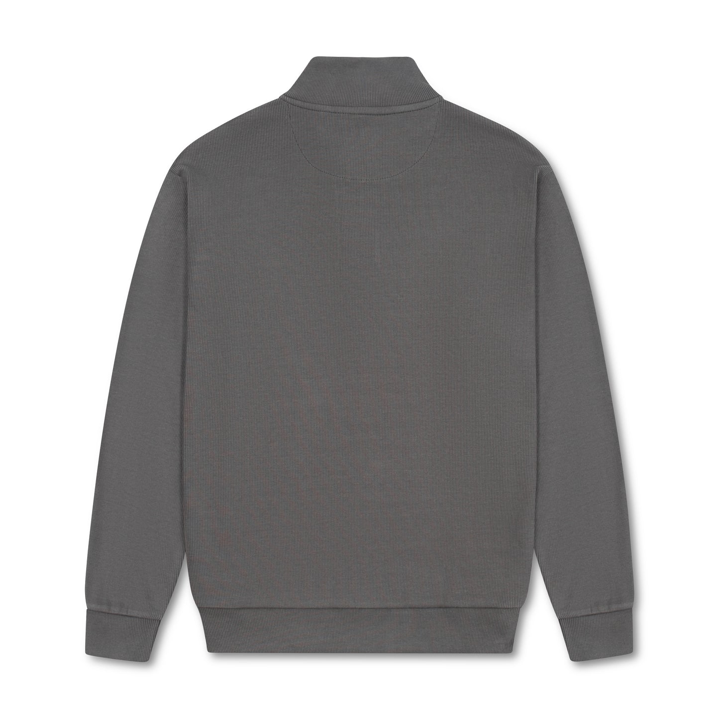 Quarter Zip Ribbed Sweatshirt Earth Gray RQZS-08