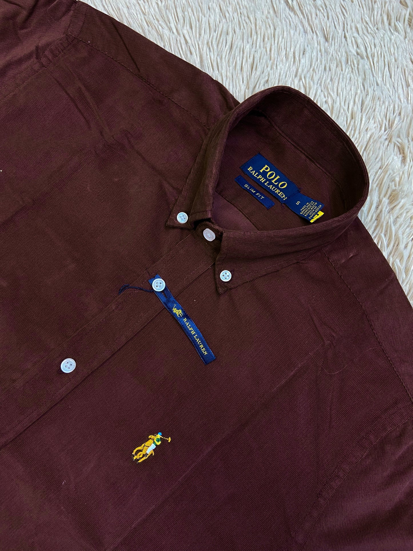 Corduroy Shirt Burnt Maroon