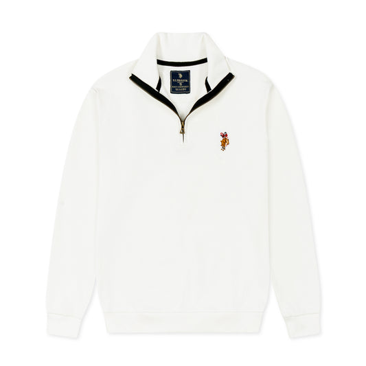 কোয়ার্টার জিপ পুলওভার সোয়েটশার্ট ইউএসপি পিঙ্ক