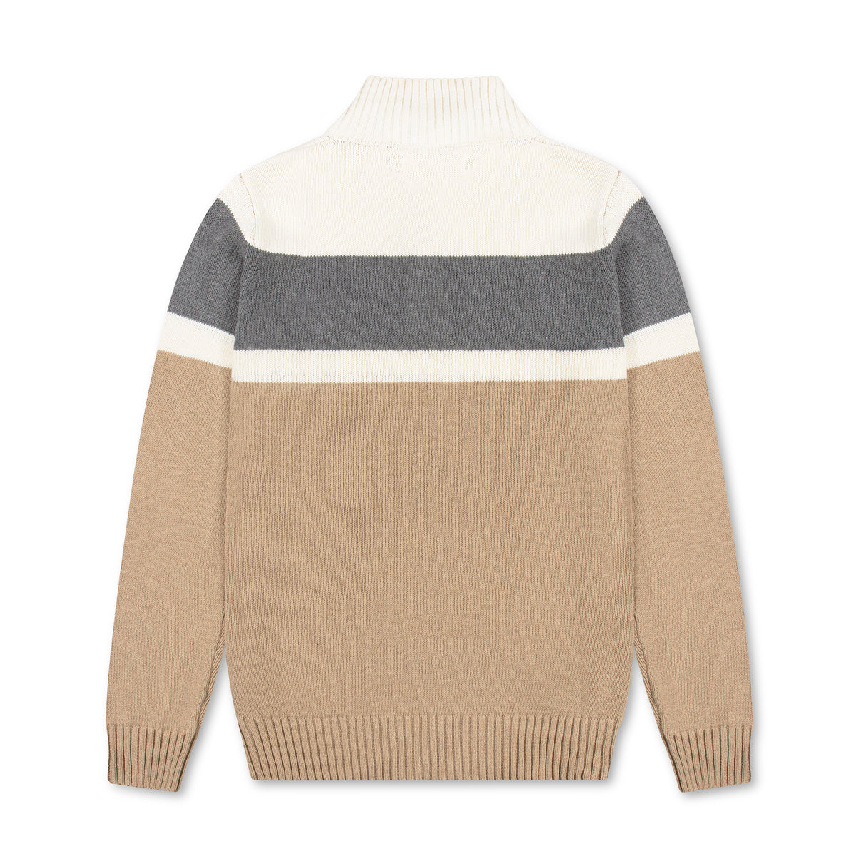 Quarter Zip Stripe Knitted Sweater QZS-32