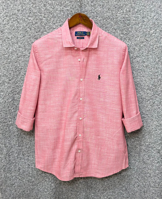 Linen Casual Shirt Pink RLCS-66