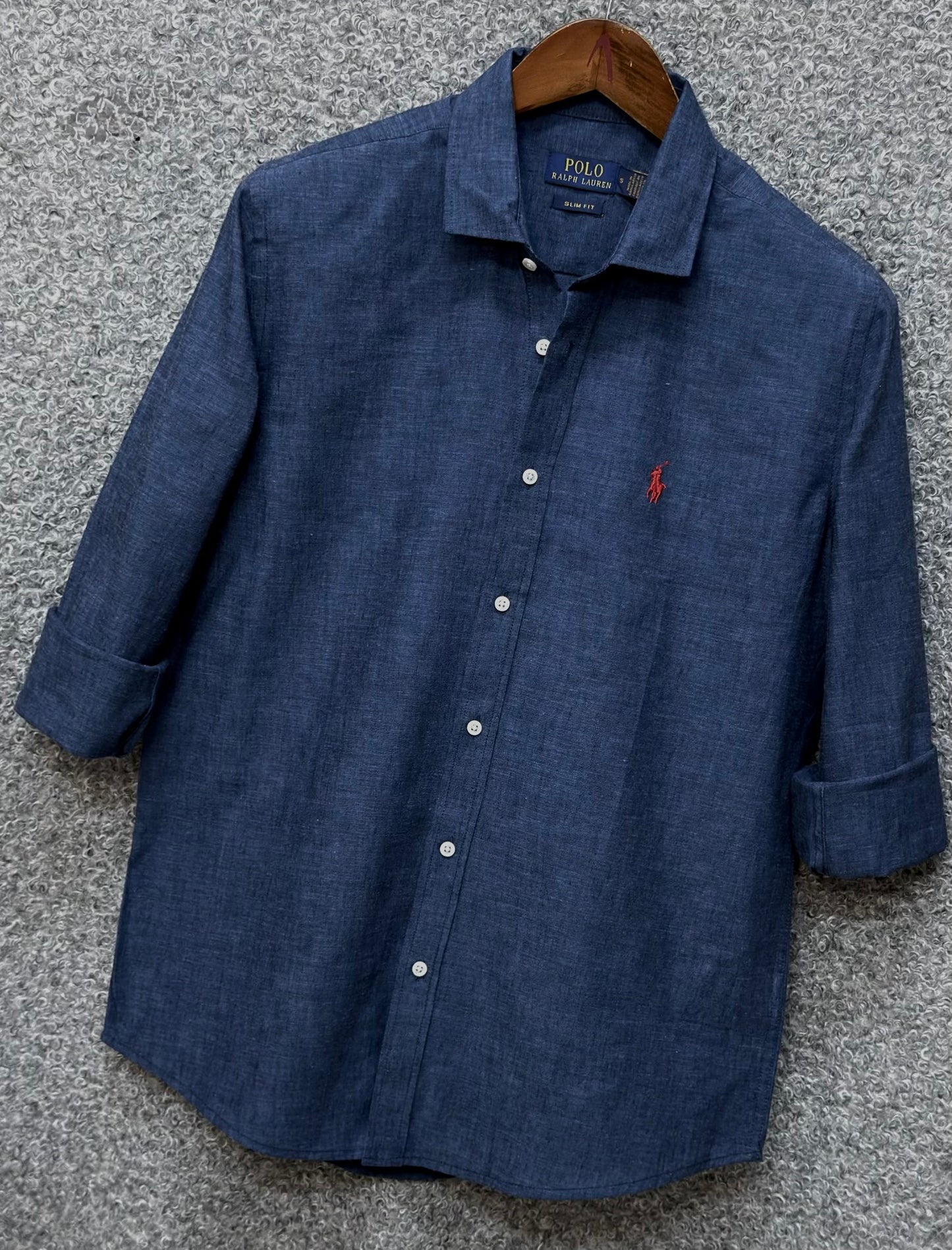 Linen Casual Shirt Denim Blue RLCS-65