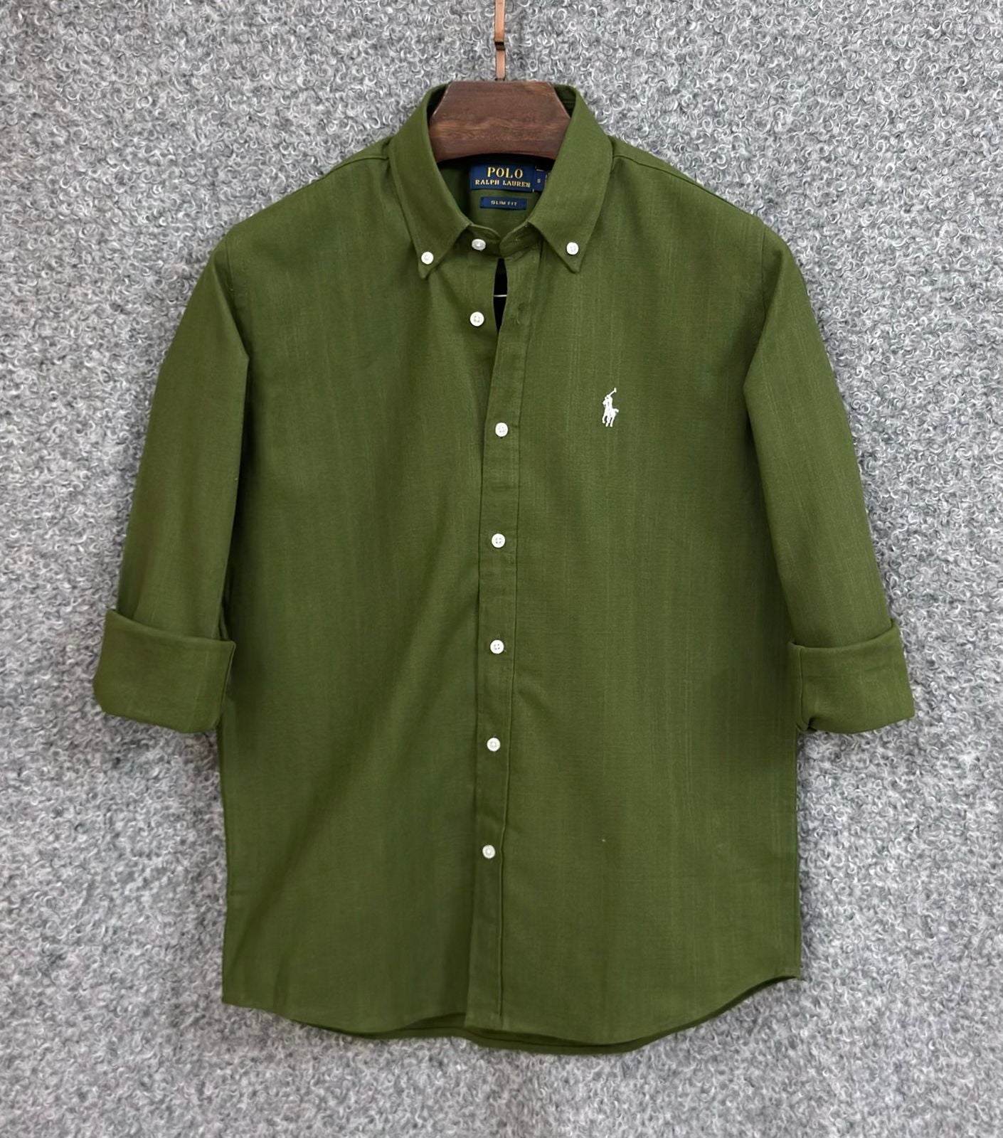 Linen Casual Shirt Olive Green RLCS-67