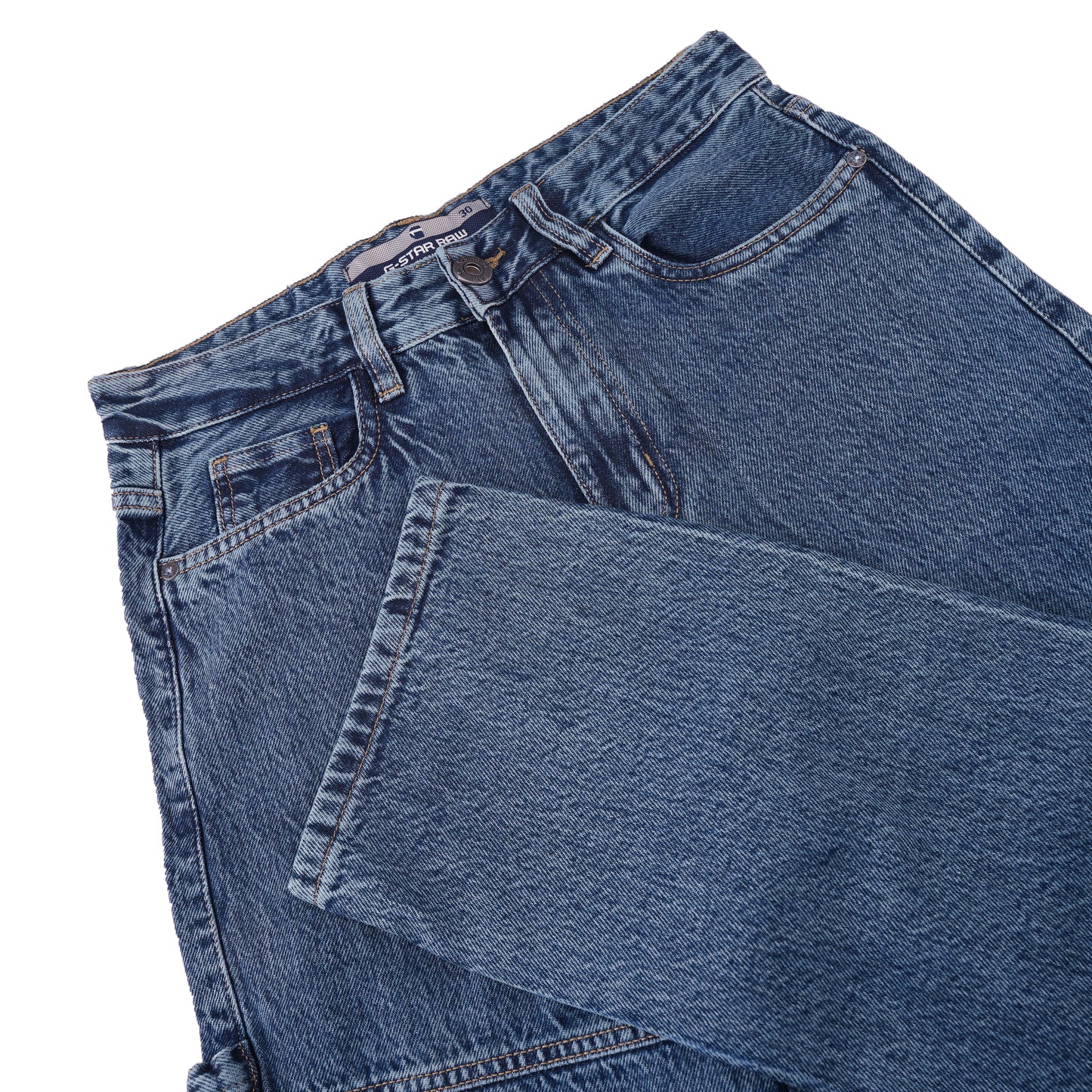 6 Pocket Cargo Baggy Fit Straight Cut Denim Pant CP-05