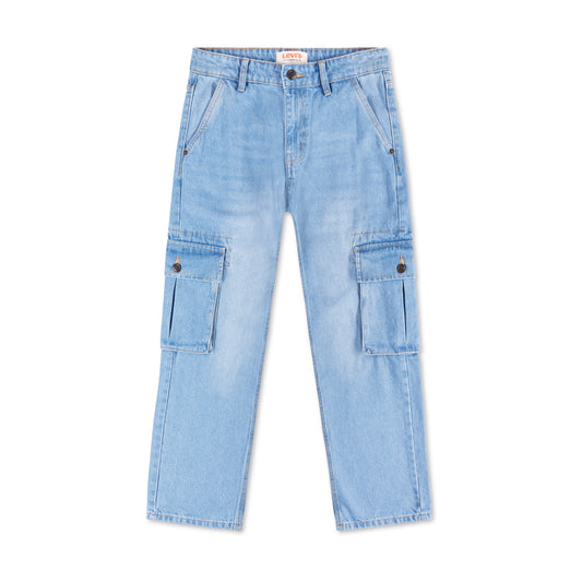 6 Pocket Cargo Baggy Fit Straight Cut Denim Pant CP-07