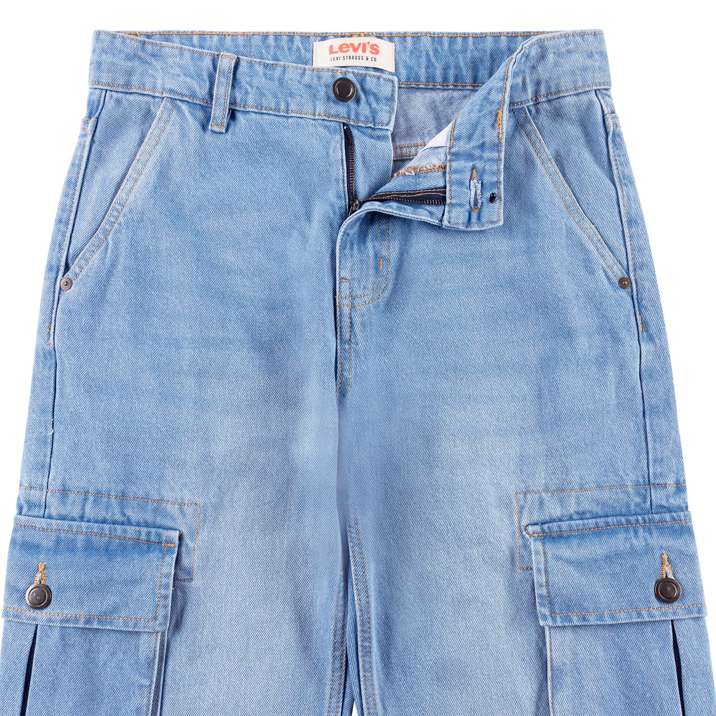 6 Pocket Cargo Baggy Fit Straight Cut Denim Pant CP-07