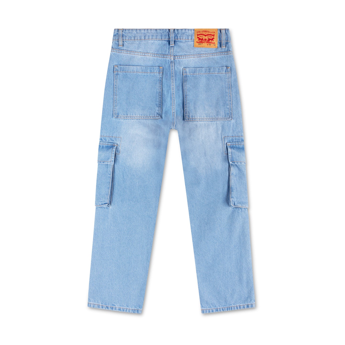 6 Pocket Cargo Baggy Fit Straight Cut Denim Pant CP-07