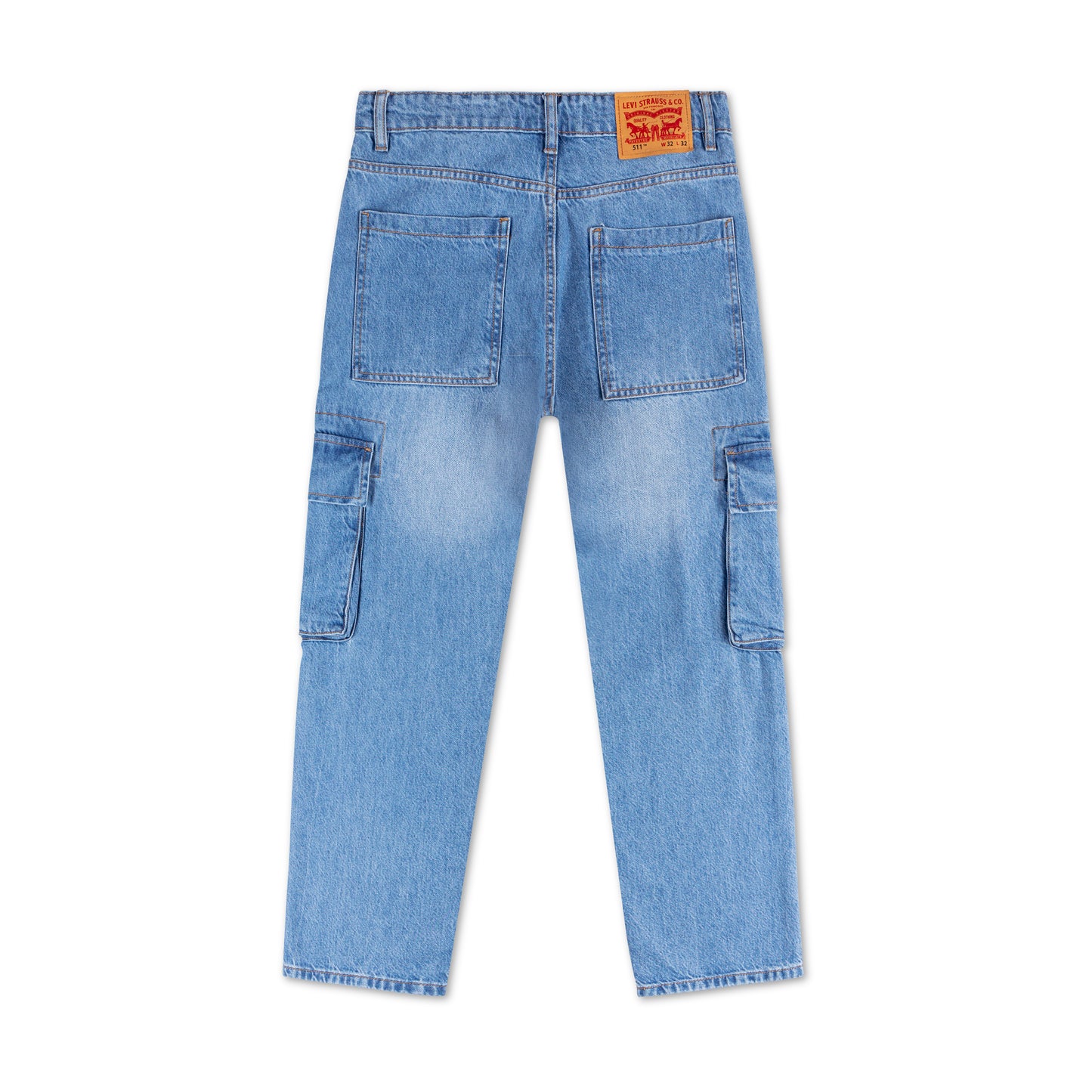 6 Pocket Cargo Baggy Fit Straight Cut Denim Pant CP-08