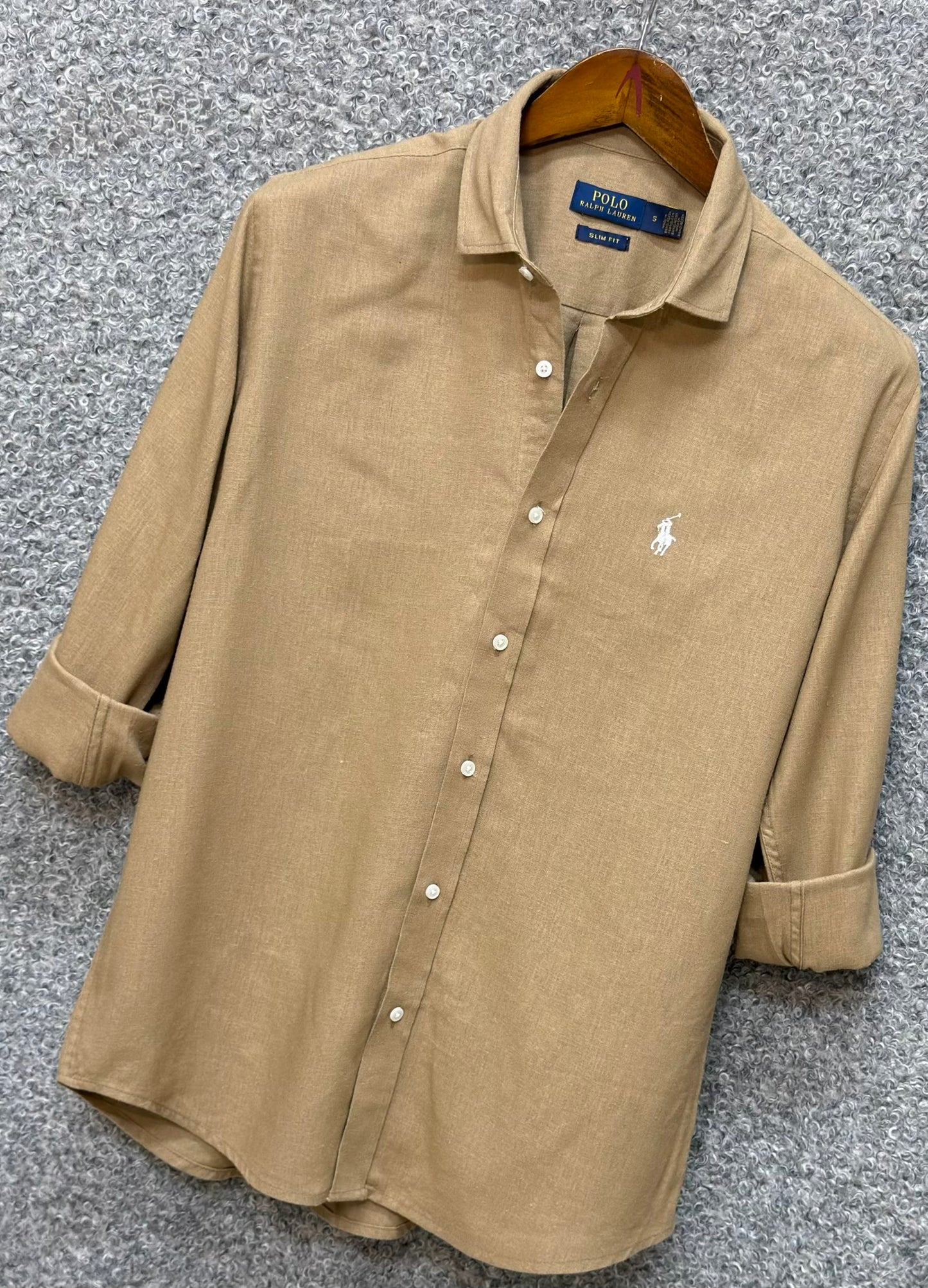 Linen Casual Shirt Camel Brown RLCS-64