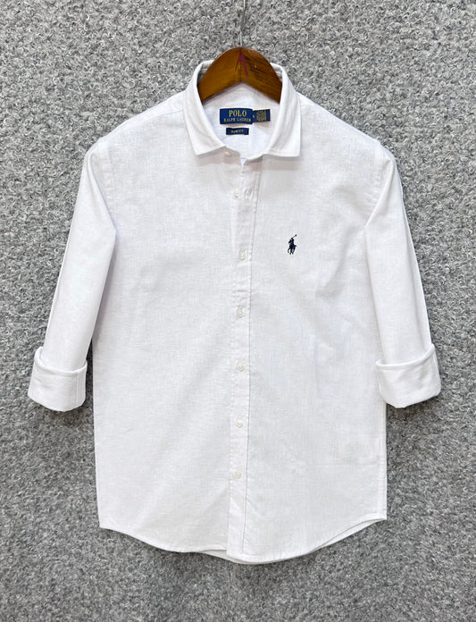 Linen Casual Shirt Crisp White RLCS-61