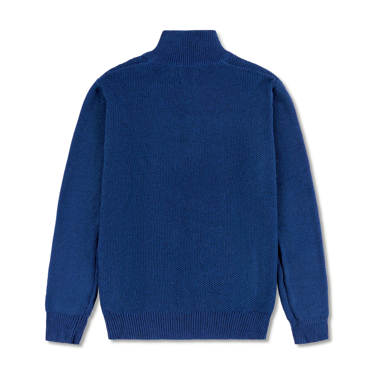 Quarter Zip Knit Woolen Cotton Sweater Royal Blue QZS-04