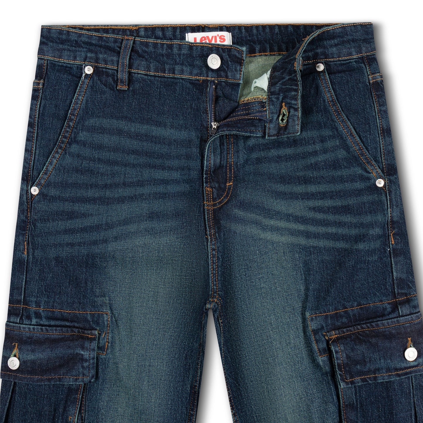 6 Pocket Cargo Baggy Fit Straight Cut Denim Pant CP-10