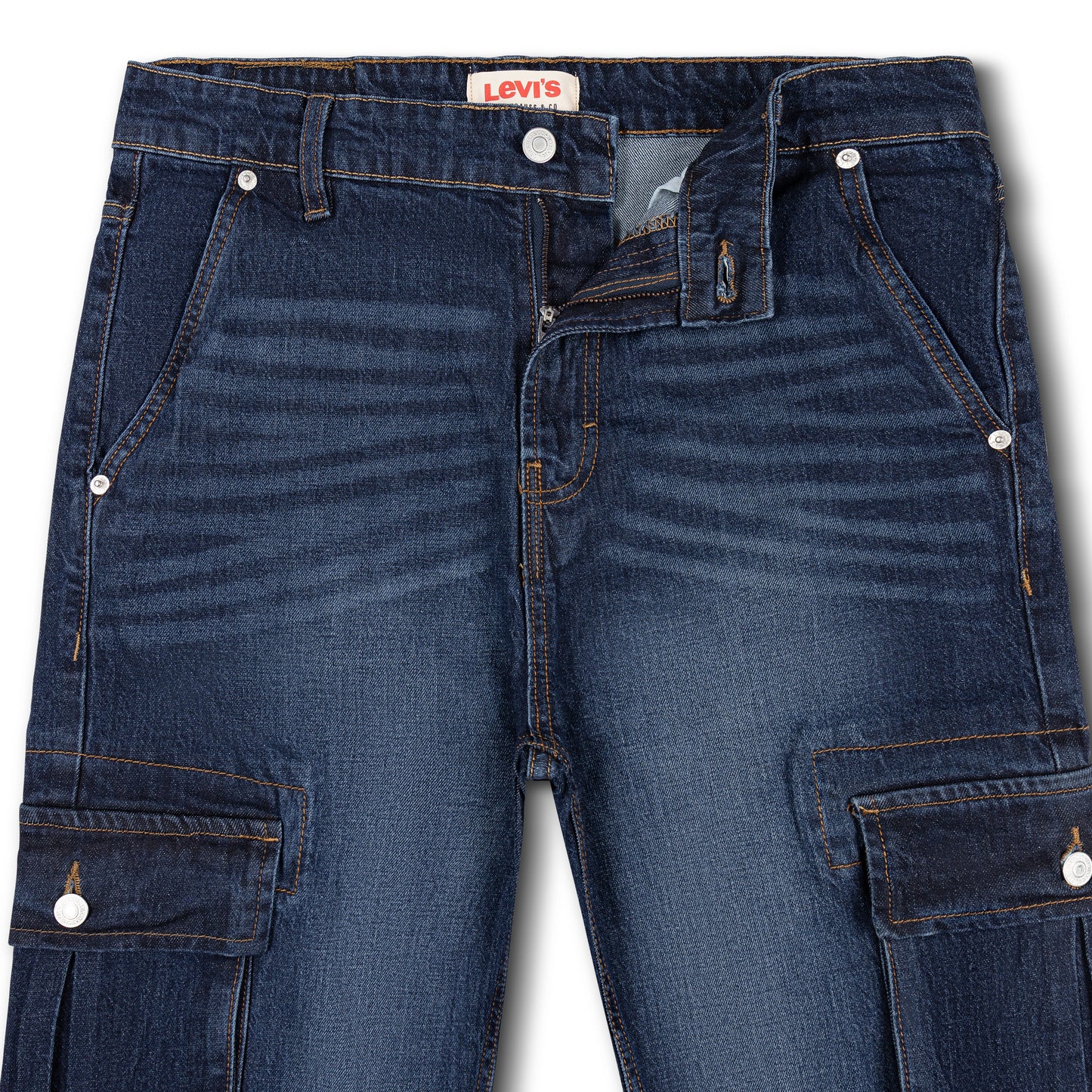 6 Pocket Cargo Baggy Fit Straight Cut Denim Pant CP-11