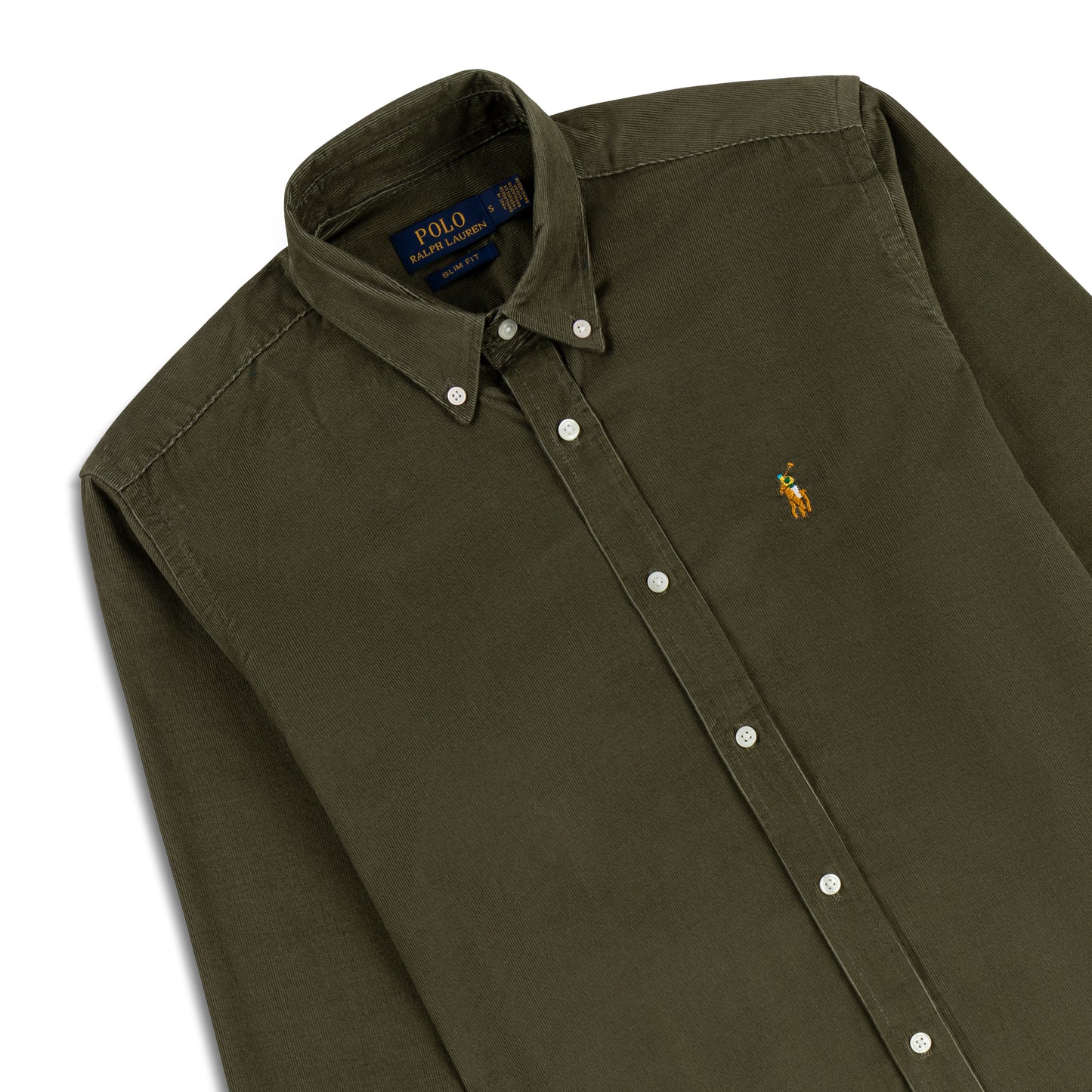 Corduroy Shirt Olive Green CS-19