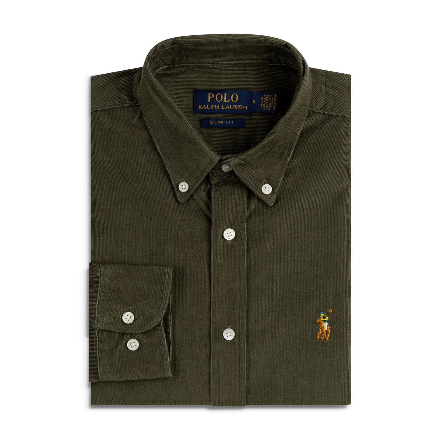 Corduroy Shirt Olive Green CS-19