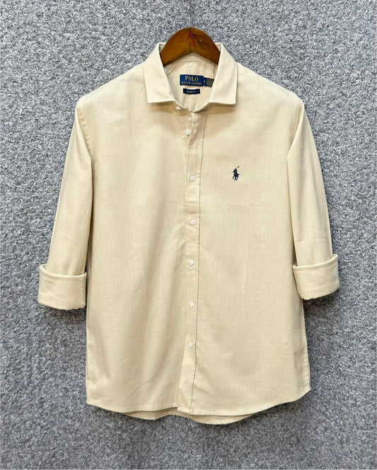 Linen Casual Shirt Butter Cream RLCS-59
