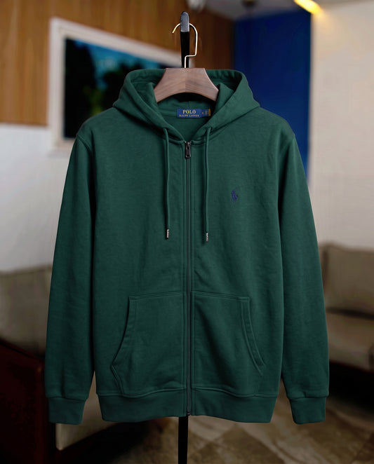 Full Zipper Hoodie Bottle Green FZH-02