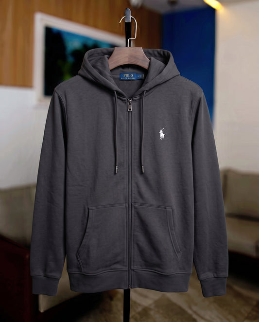 Full Zipper Hoodie Charcoal Grey FZH-06