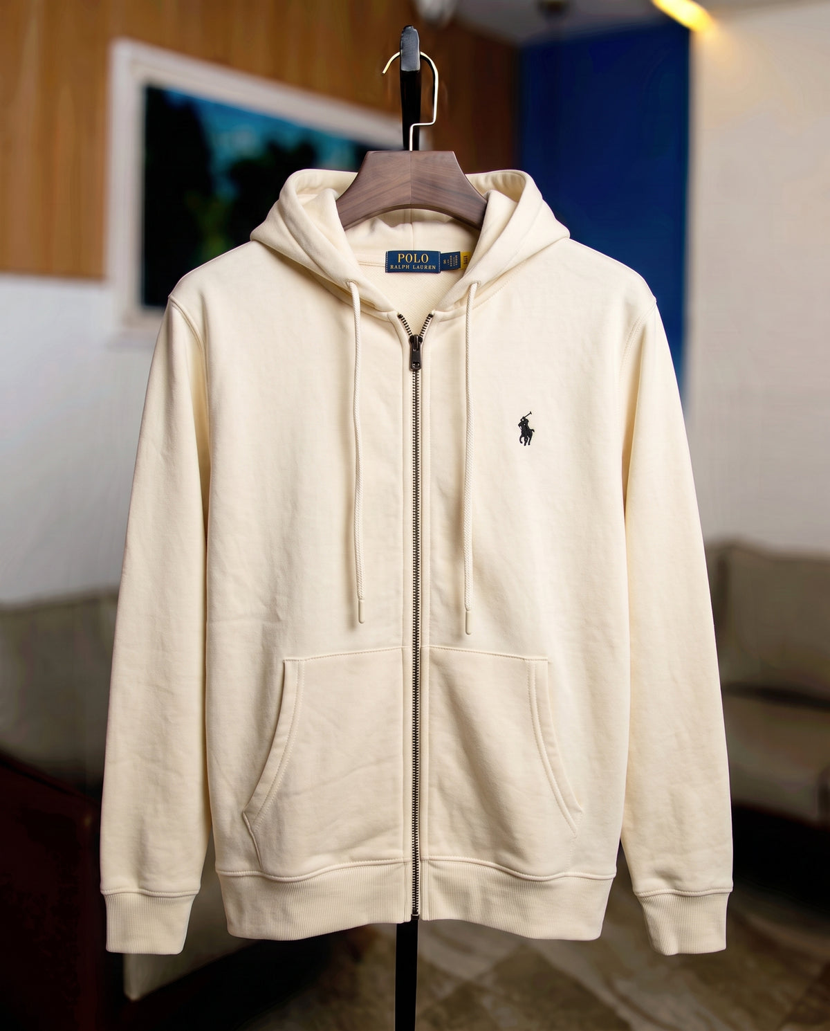 Full Zipper Hoodie Cream FZH-07