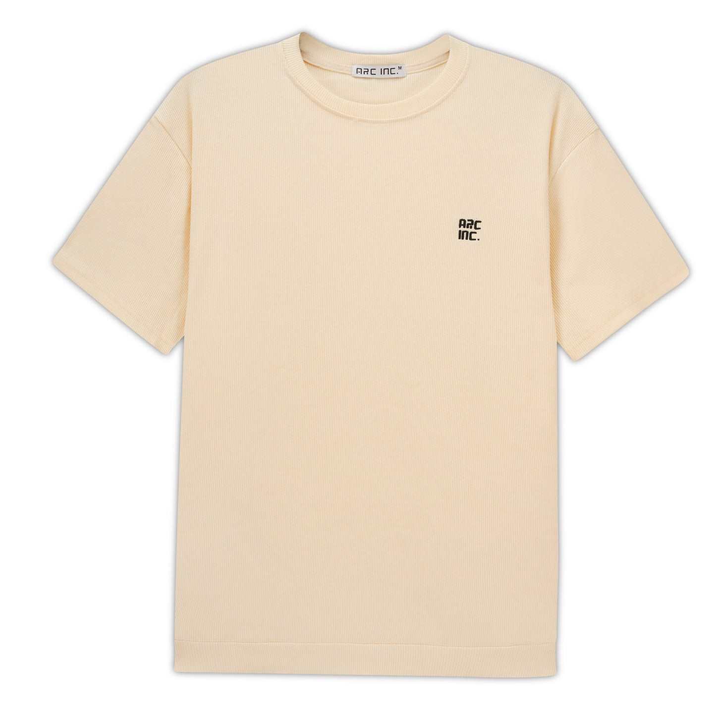 Knitted Ribbed T-Shirt Cream RTS-04