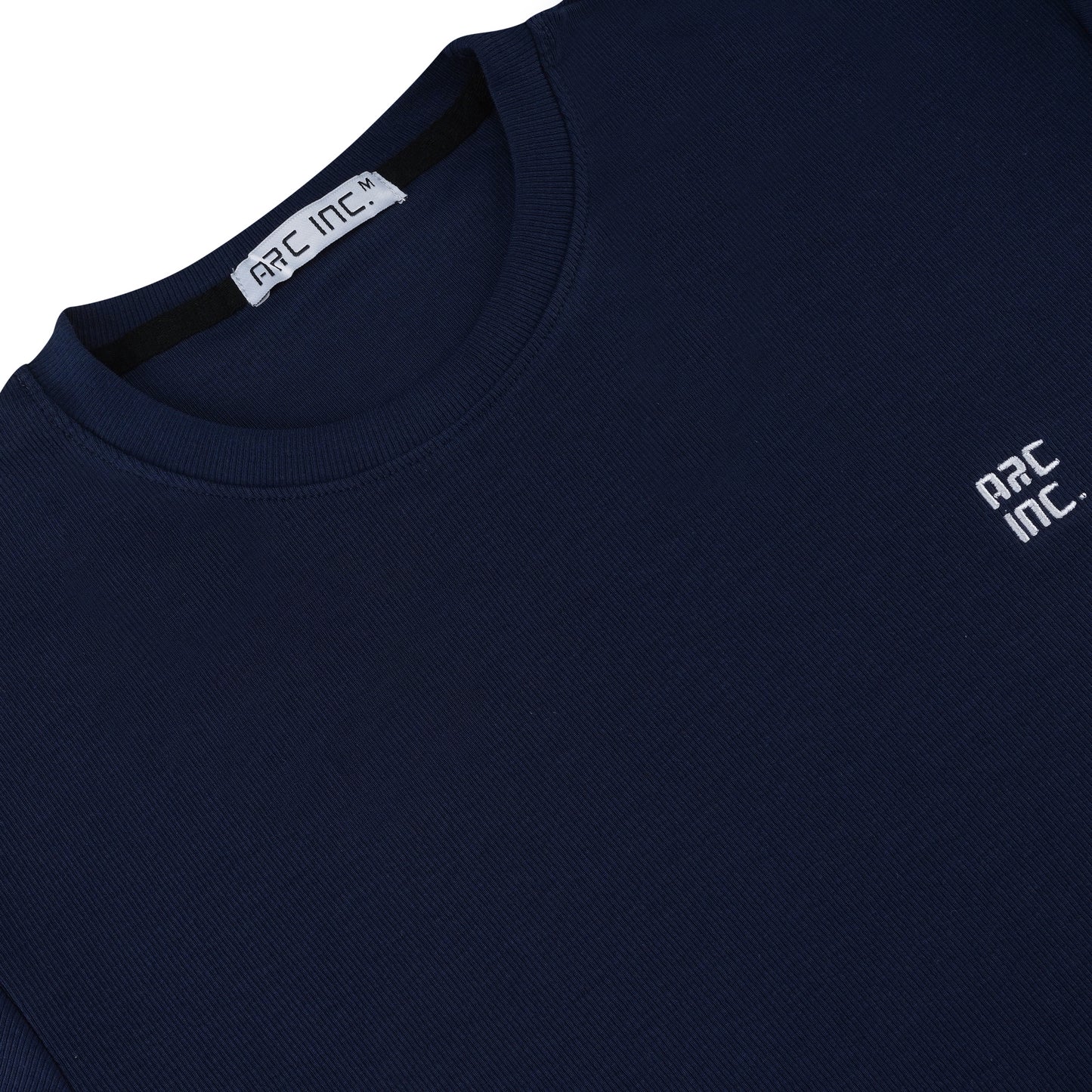 Knitted Ribbed T-Shirt Navy Blue RTS-01