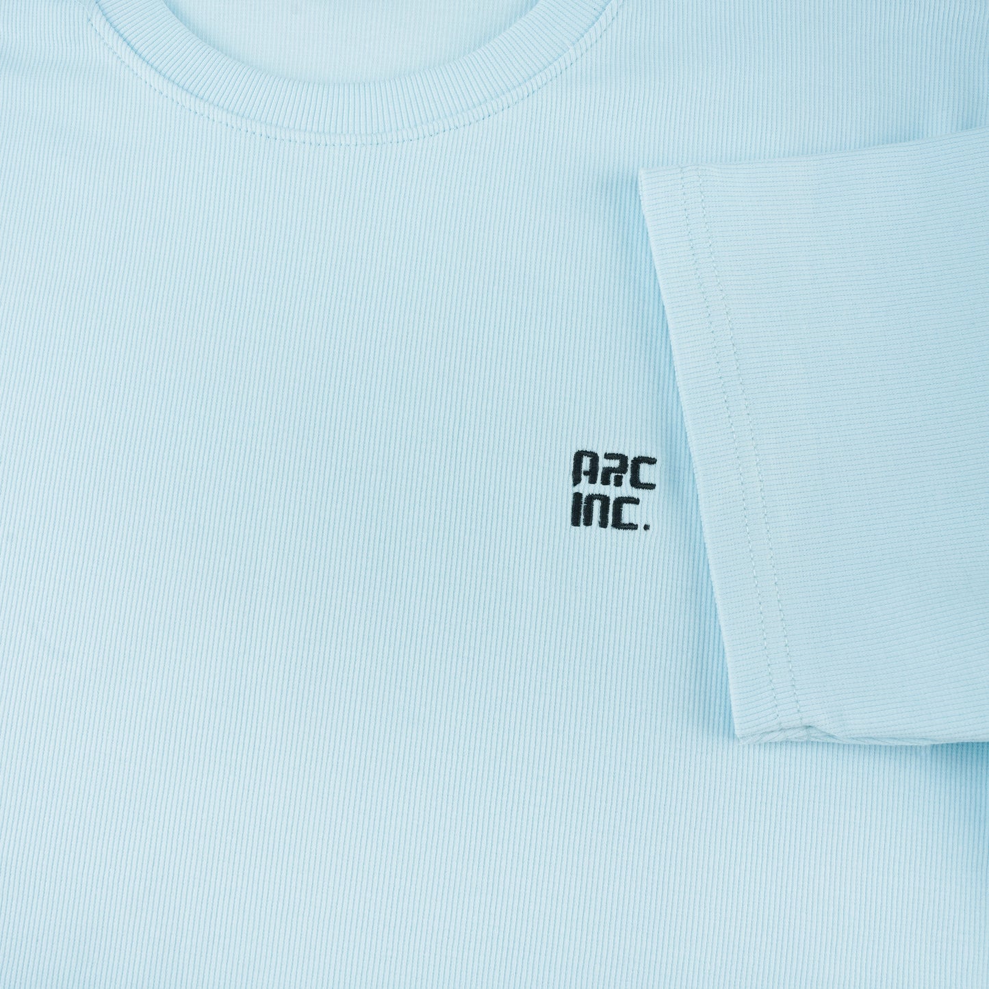 Knitted Ribbed T-Shirt Pastel Blue RTS-08