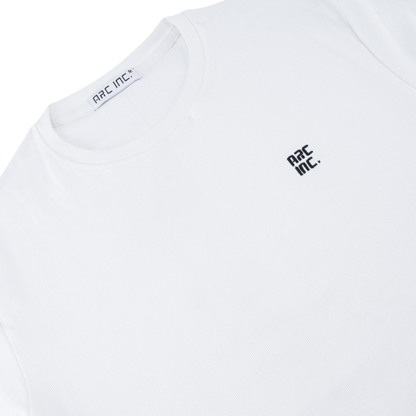 Knitted Ribbed T-Shirt White RTS-09