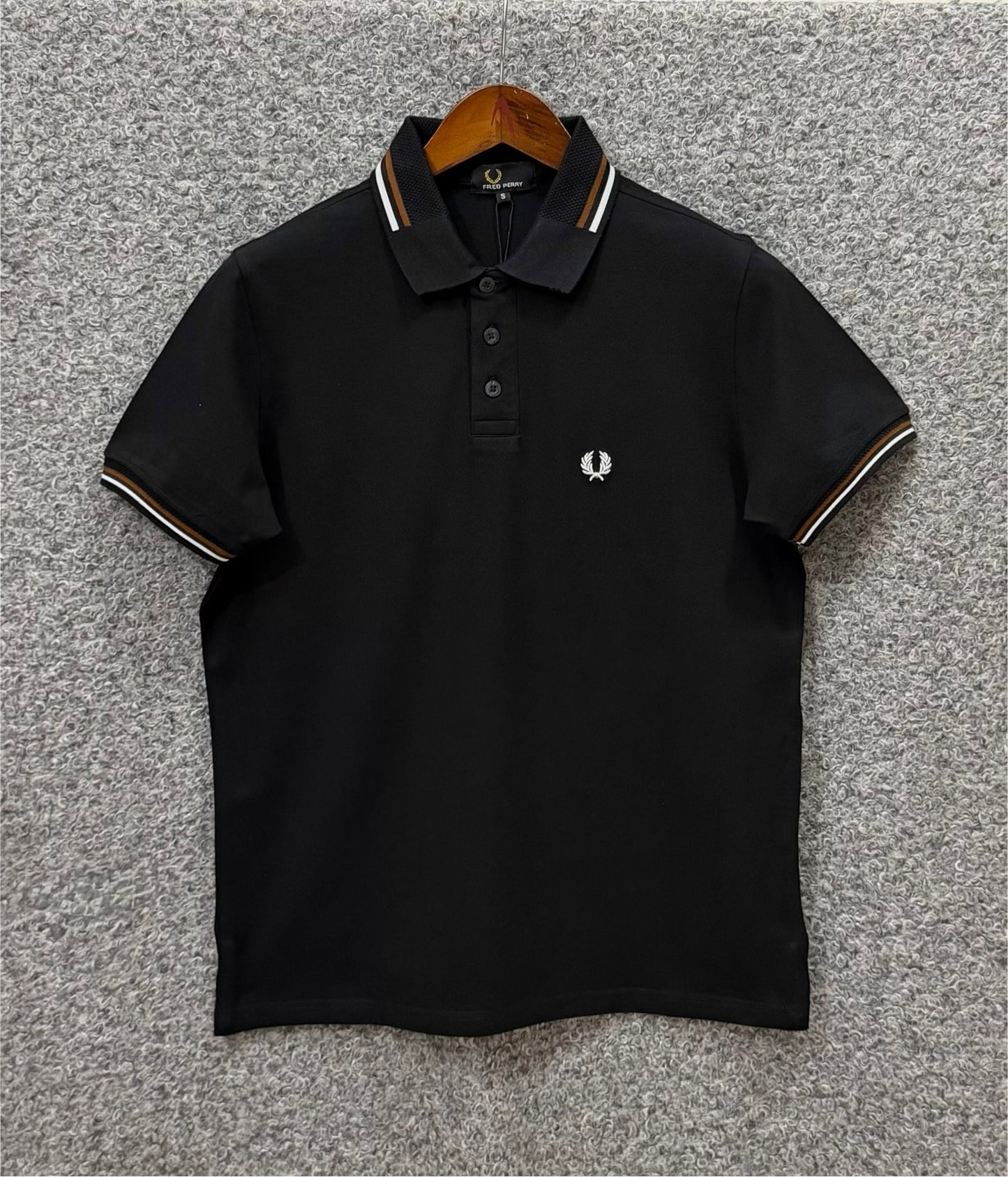 Contrast Polo T-Shirt Black PTS-61