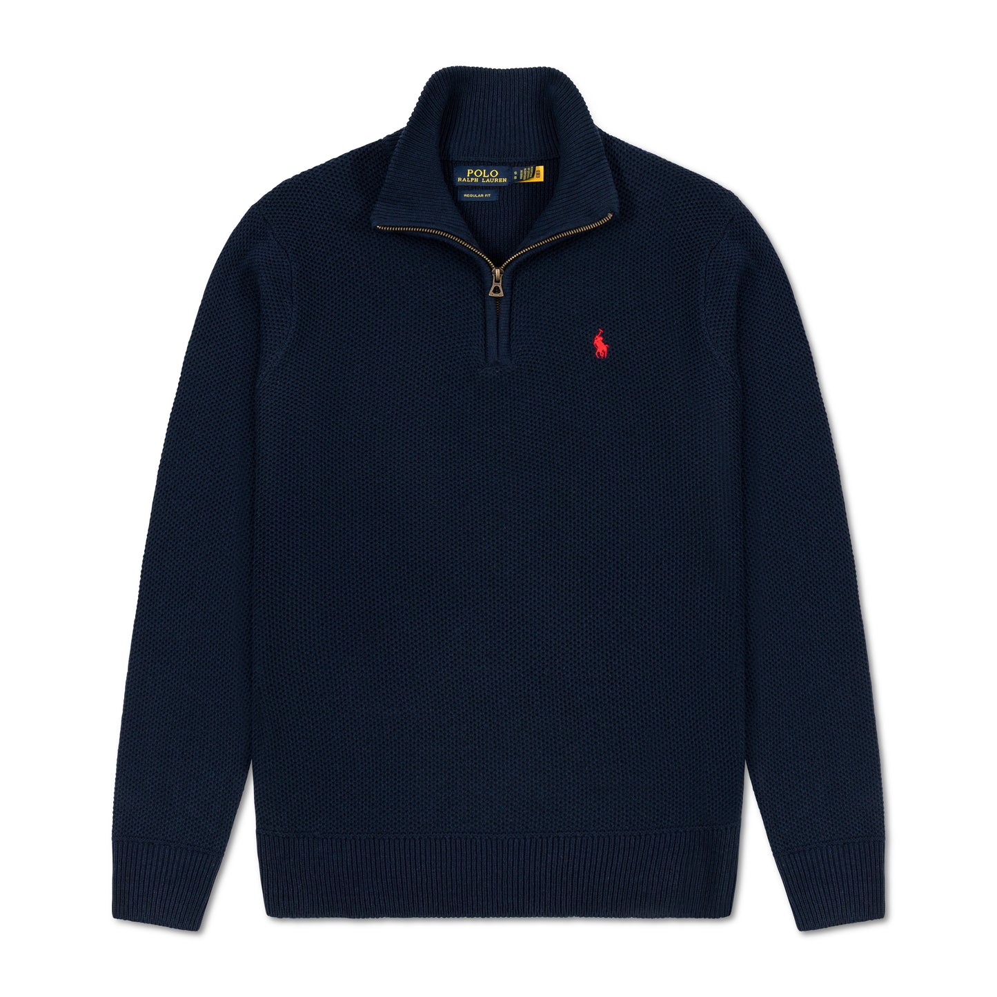 Quarter Zip Knit Woolen Cotton Sweater Navy Blue QZS-15