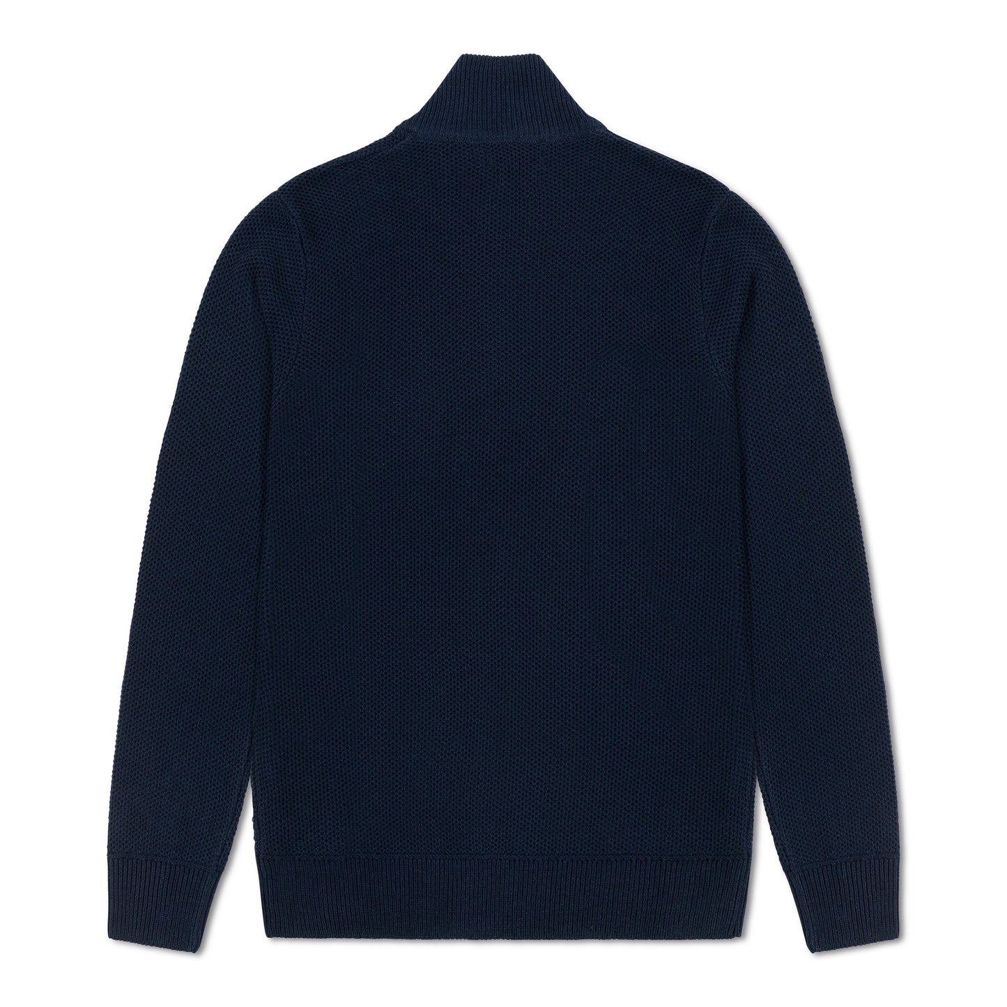 Quarter Zip Knit Woolen Cotton Sweater Navy Blue QZS-15