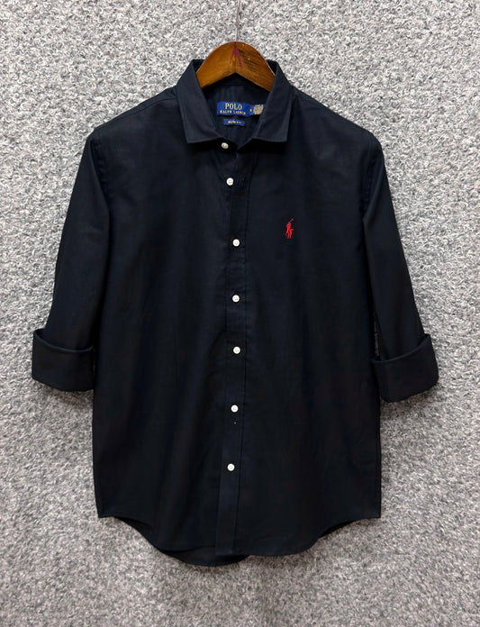 Linen Casual Shirt Black RLCS-60