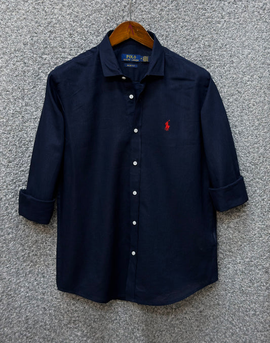 Linen Casual Shirt Midnight Navy RLCS-63