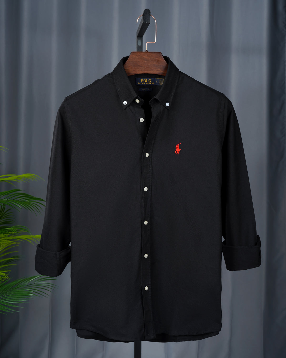 Solid Oxford Black Casual Shirt RLCS-76