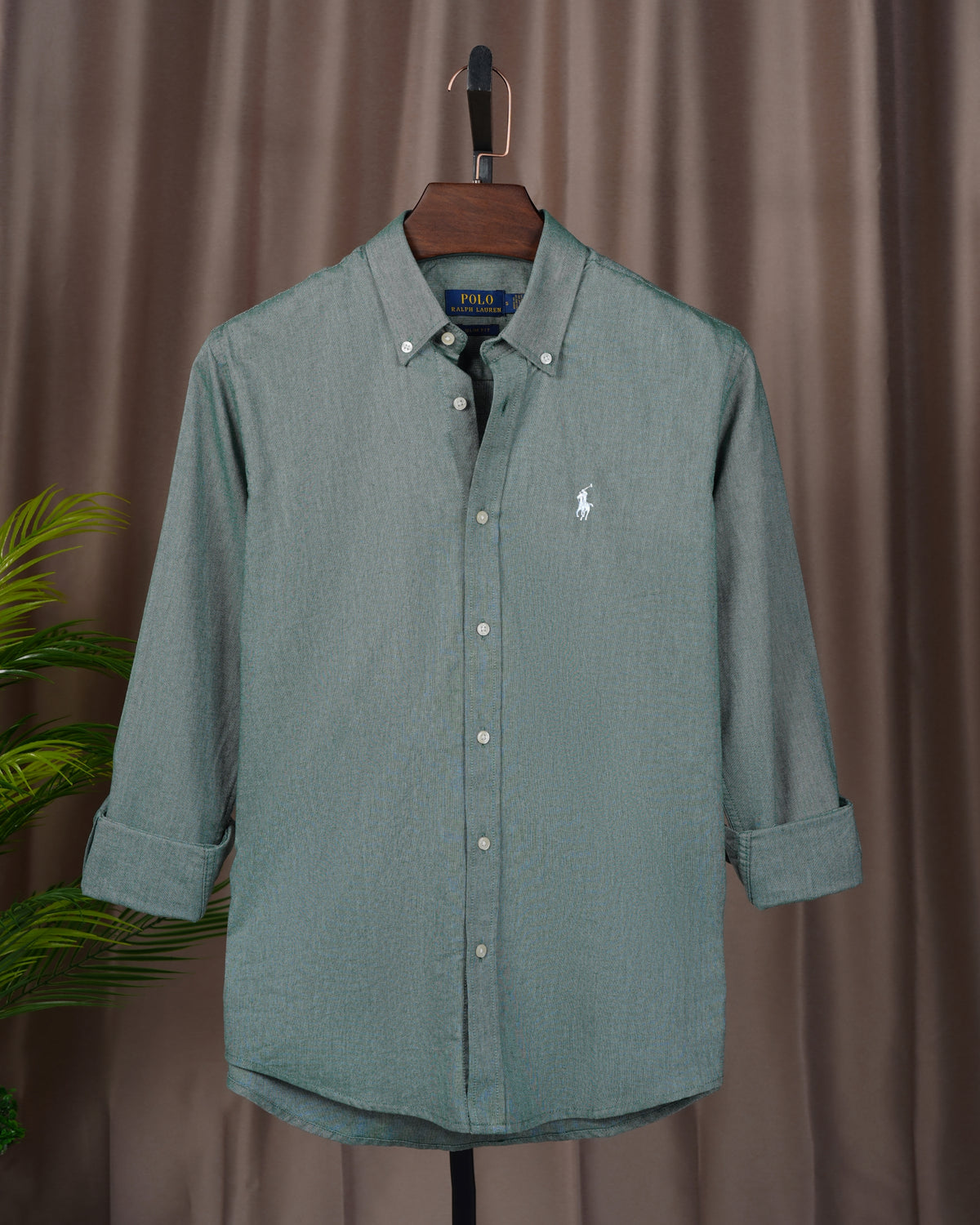 Solid Oxford Sage Green Casual Shirt RLCS-78