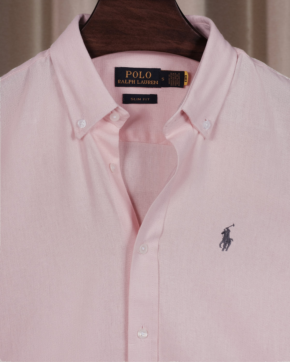 Solid Linen Shirt Pastel Pink RLCS-86